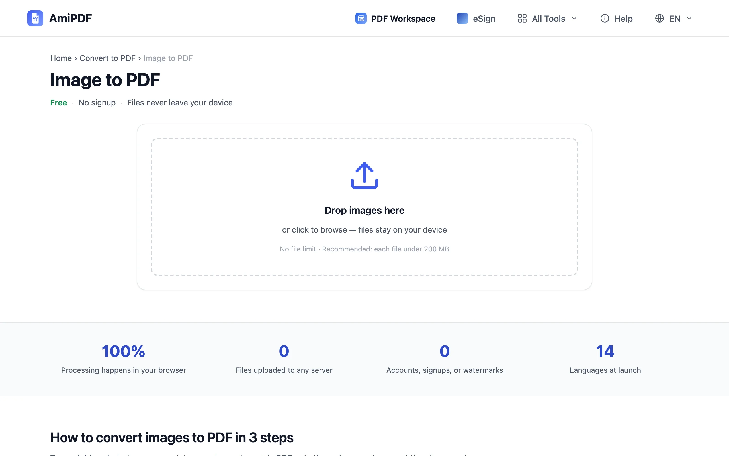 Image to PDF – Add the photos